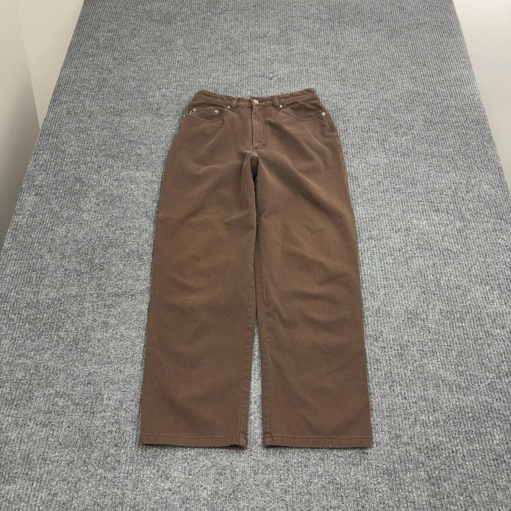 Lauren Ralph Lauren Pants Womens 8P Brown Cotton Stretch Straight Leg Casual